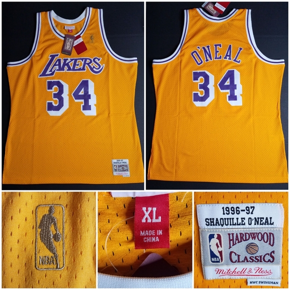 Mitchell & Ness O'Neal Lakers Jersey with KB Patch - Picture 3 of 3